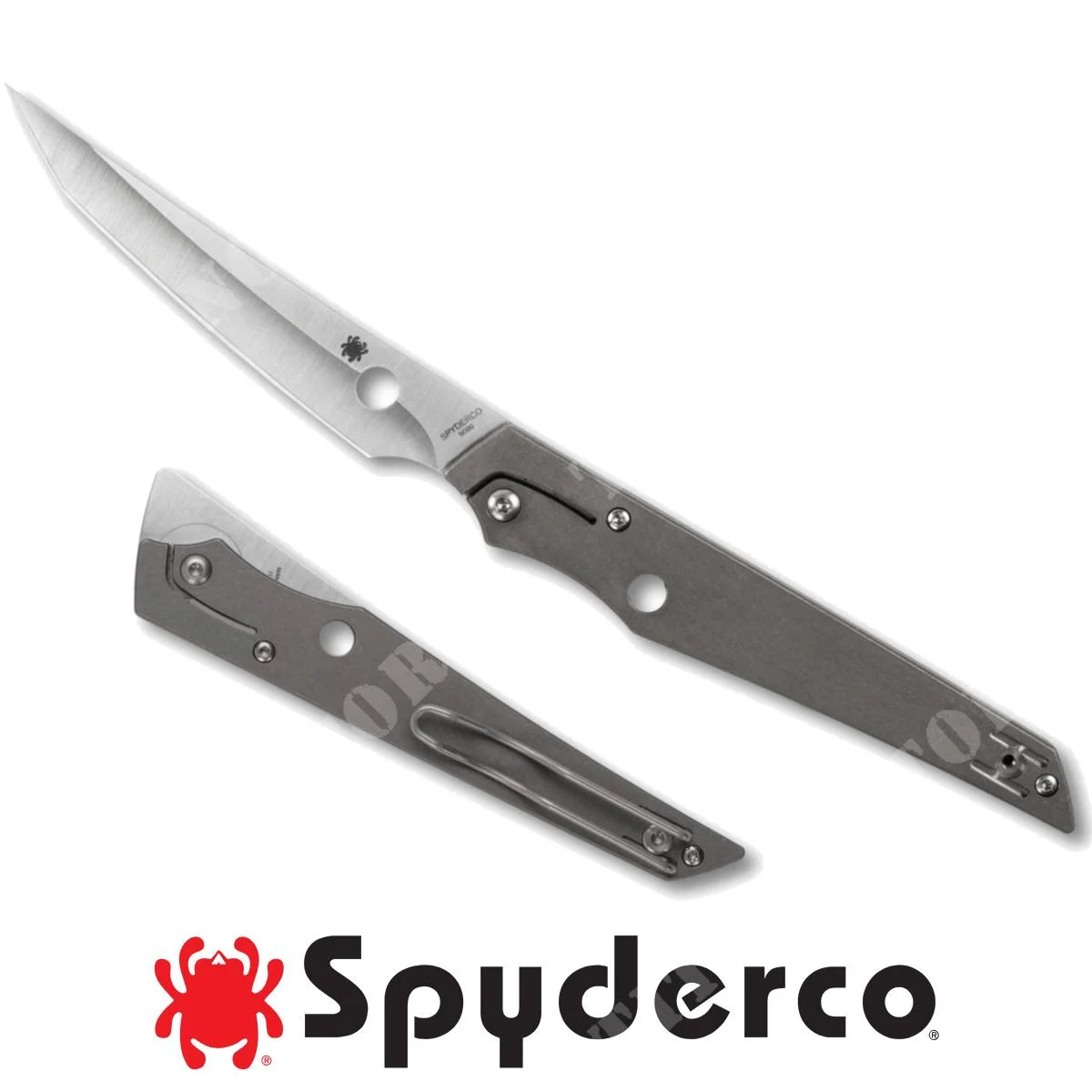 Cuchillo liso SPYDERCO COBOL TITANIUM M390 (punta C273)