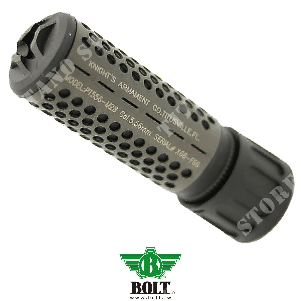 SILENCIADOR KAC QD CON APAGALLAMAS NEGRA (BA-064SET)