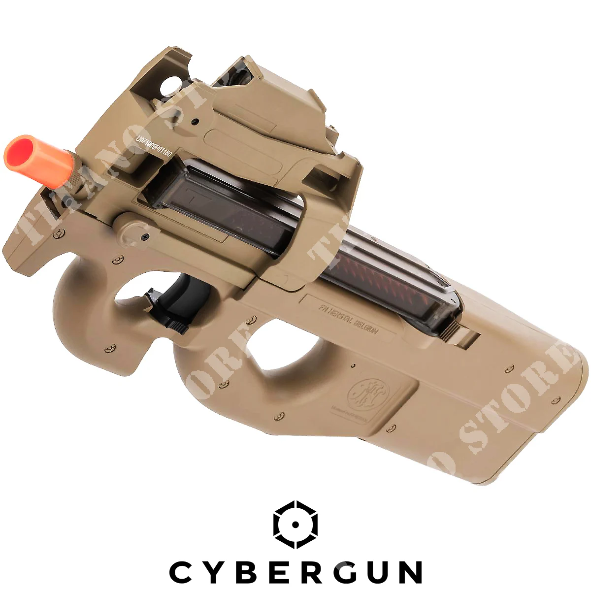 RIFLE FN P90 ESTÁNDAR TAN RED DOT 6mm AEG ABS CYBERGUN (200995)