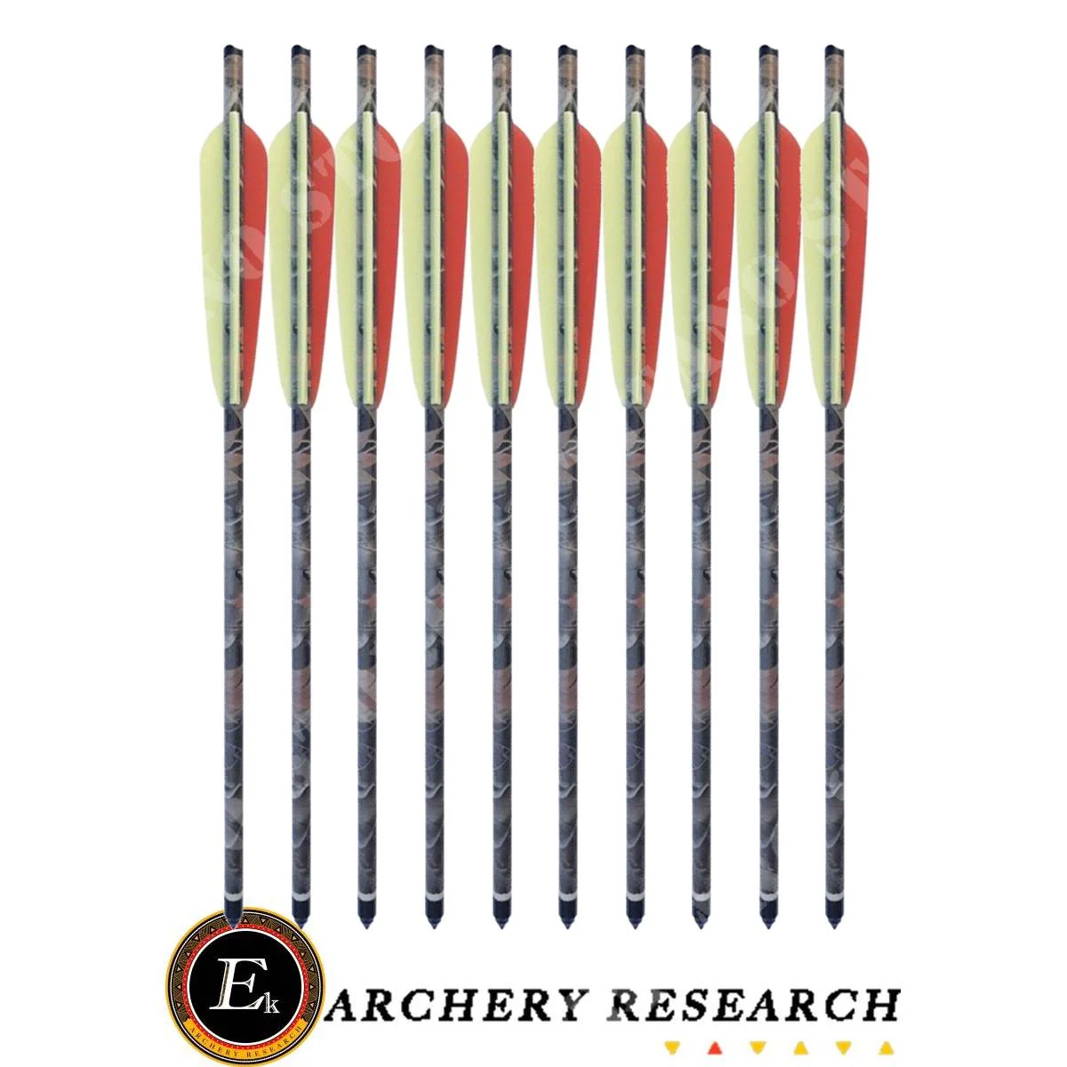 SET 10 DARDOS BANDOLERA ALUMINIO 16 "CAMO EK ARCHERY (D018TC-10)