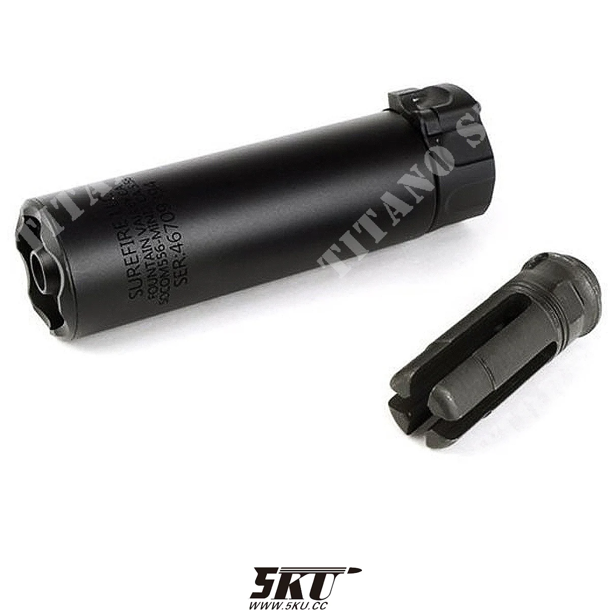 SF556 MINI SILENCIADOR SOCOM CON NEGRO FLASH HIDER 5KU (5KU-243-BK)