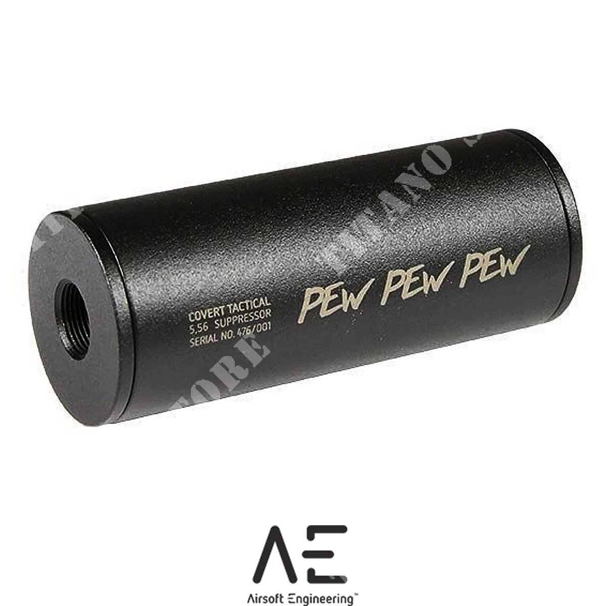 SILENCIADOR Y CUBIERTA TÁCTICA ESTÁNDAR PEW PEW PEW 40x100mm AIRSOFT ENGINEERING (AEN-09-019707)