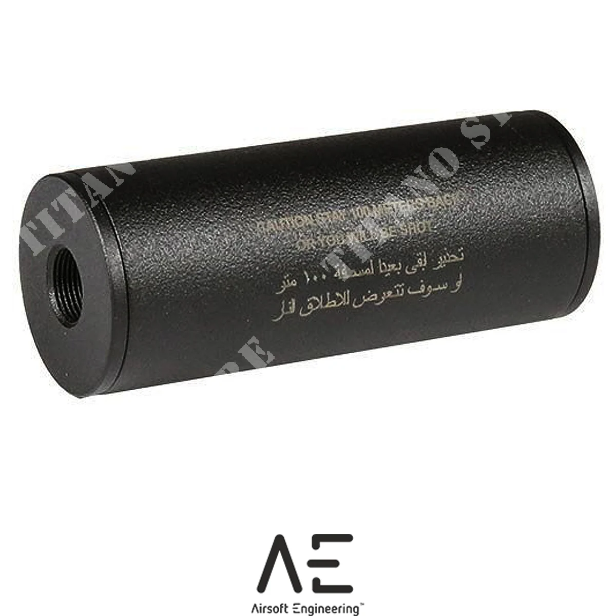 SILENCIADOR COVERT TACTICAL PRO 40x100mm ESTANCIA 100 METROS ATRAS AIRSOFT INGENIERIA (AEN-09-019718)