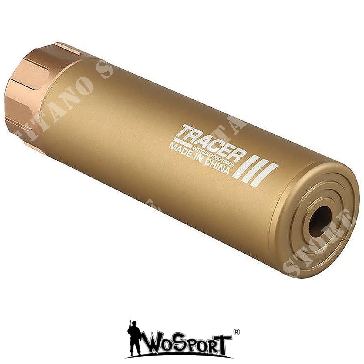 TRACER TAN FLASH CON SILENCIADOR DE 5.2 '' 14MM CCW WoSPORT (WSP-511392)