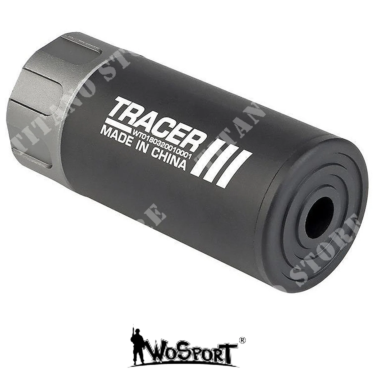 SILENCIADOR 3.5 '' NEGRO FLASH TRACER 14MM CCW WoSPORT (WSP-511389)