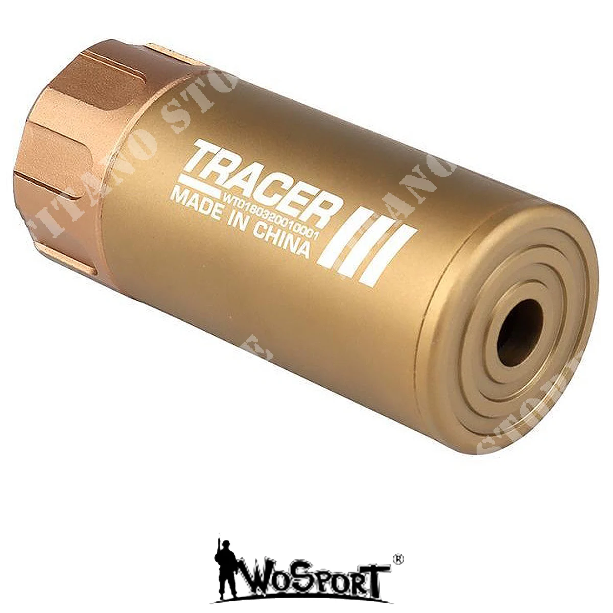SILENCIADOR 3.5 '' TAN FLASH TRACER 14MM CCW WoSPORT (WSP-511390)