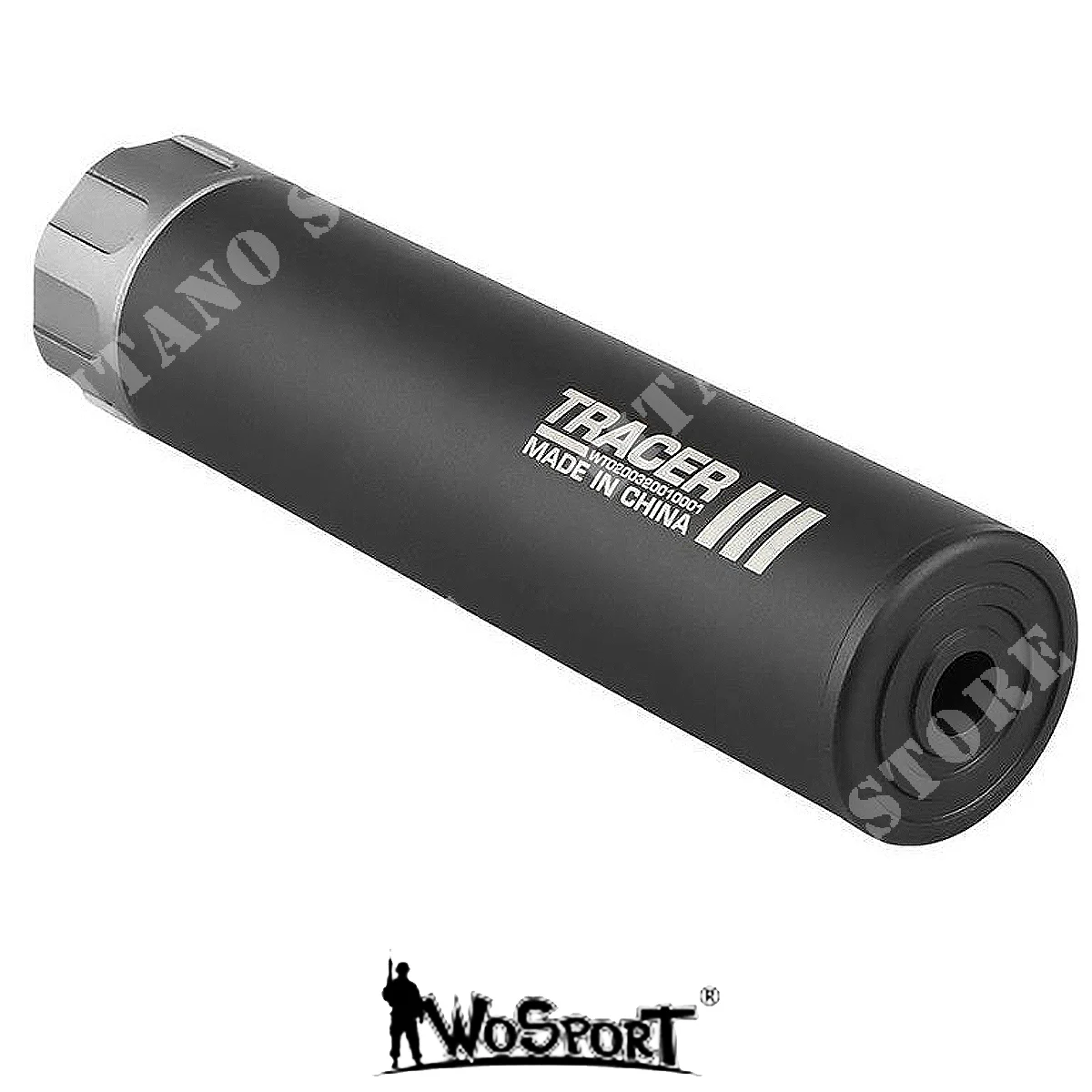 SILENCIADOR 6.3 '' NEGRO FLASH TRAZADOR 14MM CCW WoSPORT (WSP-511393)