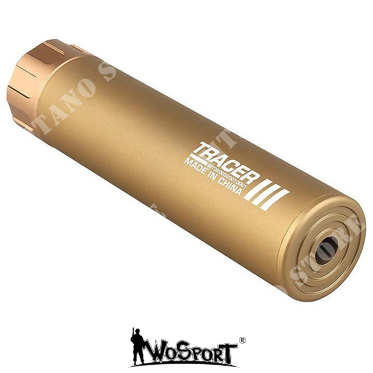 SILENCIADOR 6.3 '' TAN FLASH TRAZADOR 14MM CCW WoSPORT (WSP-511394)