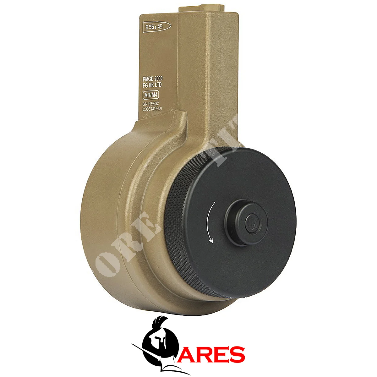 CARGADOR DE TAMBOR MANUAL 2150BB PARA M4 TAN ARES (AR-MAG044)