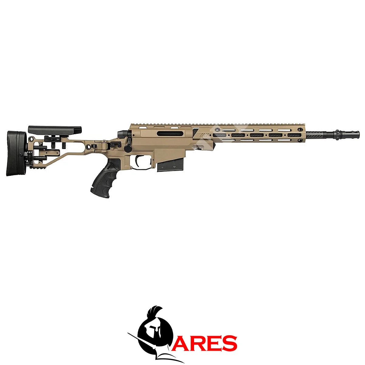 RIFLE DE FRANCOTIRADOR DE RESORTE MSR303 ARES DE TIERRA OSCURA (AR-MSR022)