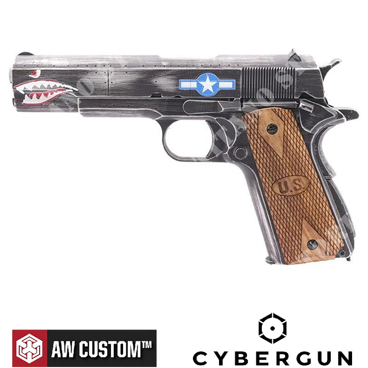 PISTOLA AUTOMÁTICA 1911 AO SQUADRON GAS CIBERGUN PERSONALIZADO (CYB-430503)