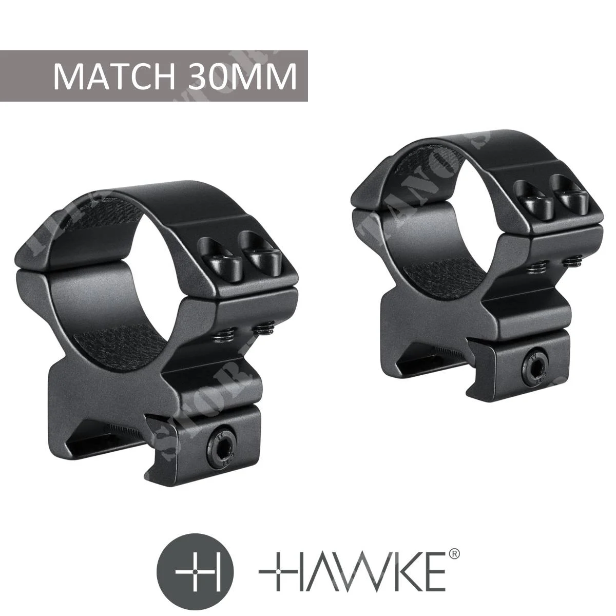 MATCH 2PZS 30MM WEAVER HAWKE ATAQUE (22116)