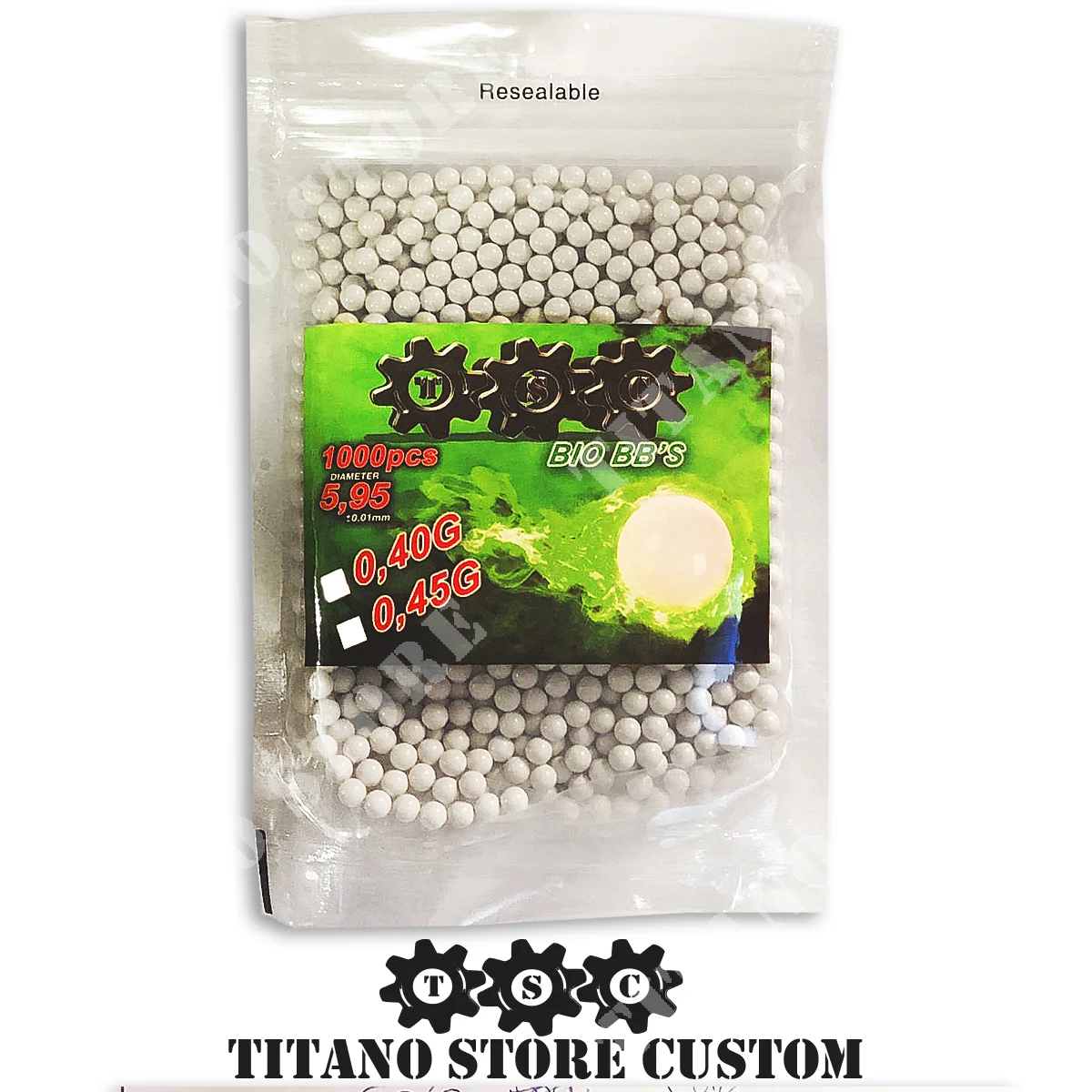 BB'S 0,40G BLANCO BIODEGRADABLE TSC (TSC-BIO40)