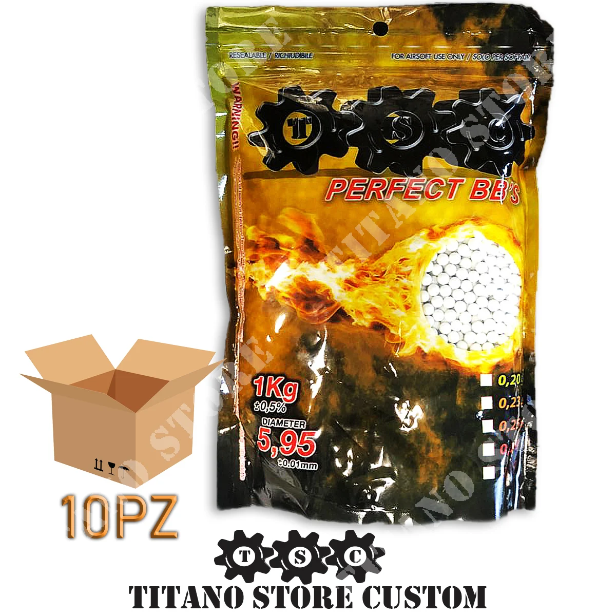 ESTUCHE 10 BB PERFECT 0.25G BLANCO TSC (TSC-BB25-10PZ)