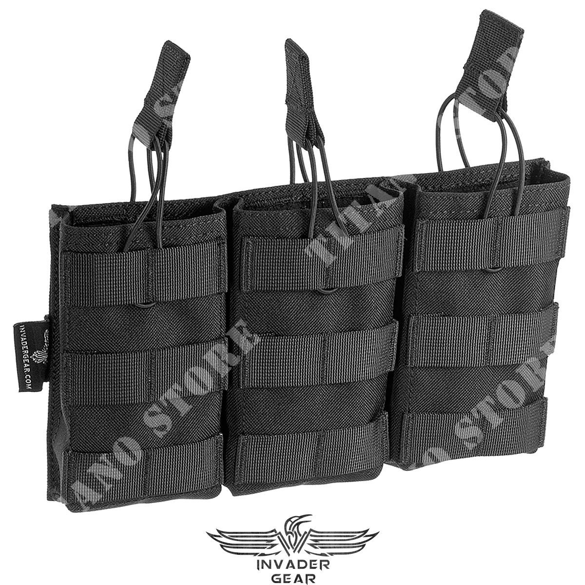TRIPLE BOLSILLO RÁPIDO 5.56 NEGRO PARA REVISTAS INVADER GEAR (INV-17109)