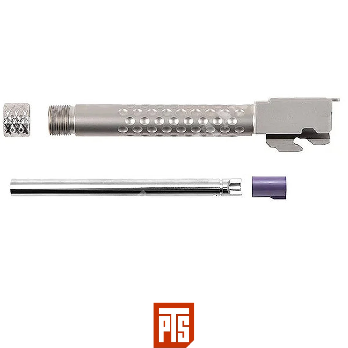 CONJUNTO BARRIL EXTERIOR PLATA + BARRIL INTERIOR G17 MARUI PTS ZEV (PTS-CB037490446)
