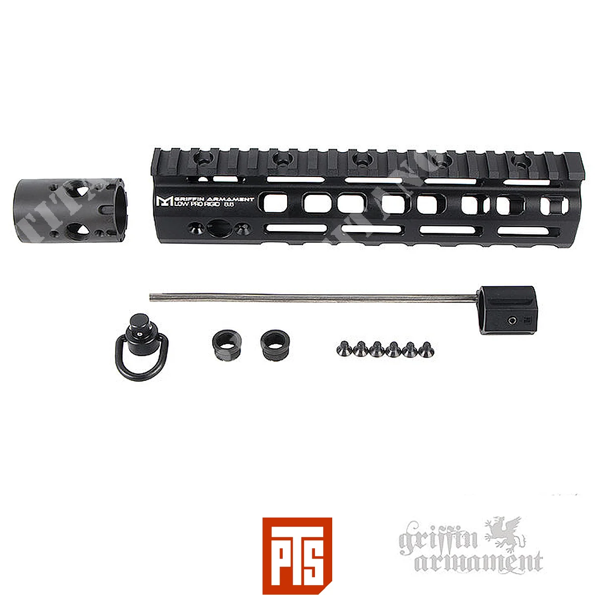 RAIL 8.6 LOW PRO RIGID NEGRO PTS GRIFFIN ARMAMENT (PTS-GA025490307)
