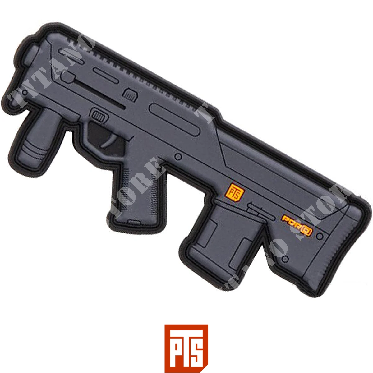 PARCHE PVC PDR-D 3.6 '' NEGRO PTS RIFLE (PTS-PT843530307)