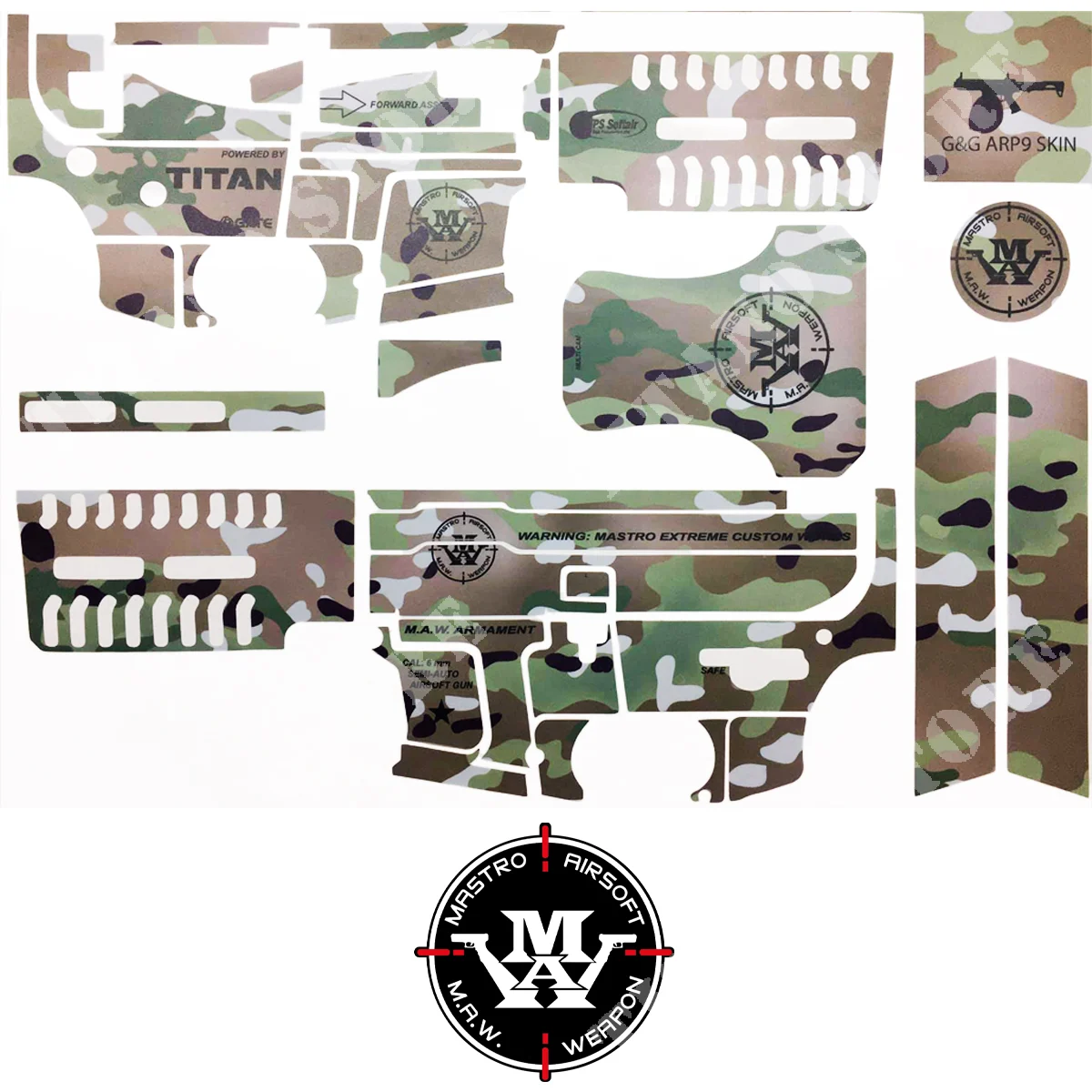 PIEL ADHESIVA MULTICAM PARA ARP 9 MAW (MAW-SK9-MC)