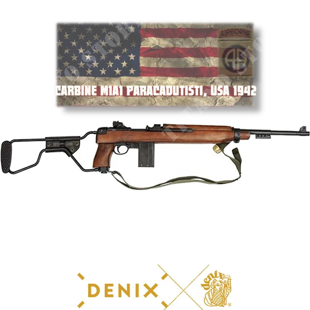 REPLICA CARABINE M1A1 PARACHUTISTI 1942 (01132 / C)