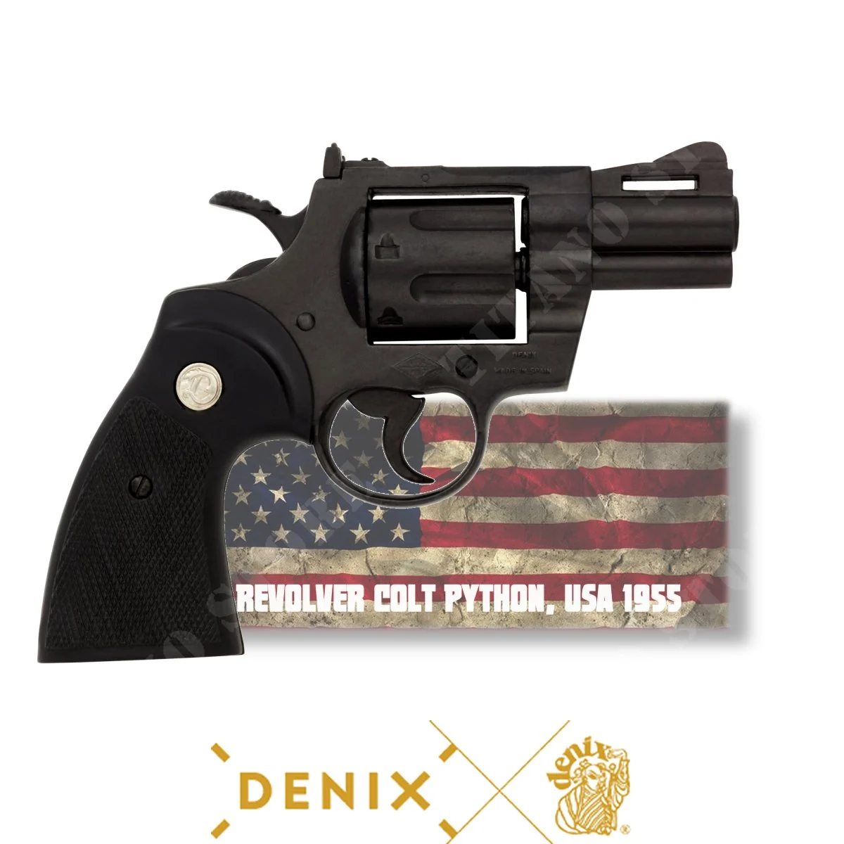 RÉPLICA DE REVÓLVER PYTHON 2" USA 1955 DENIX (01062)