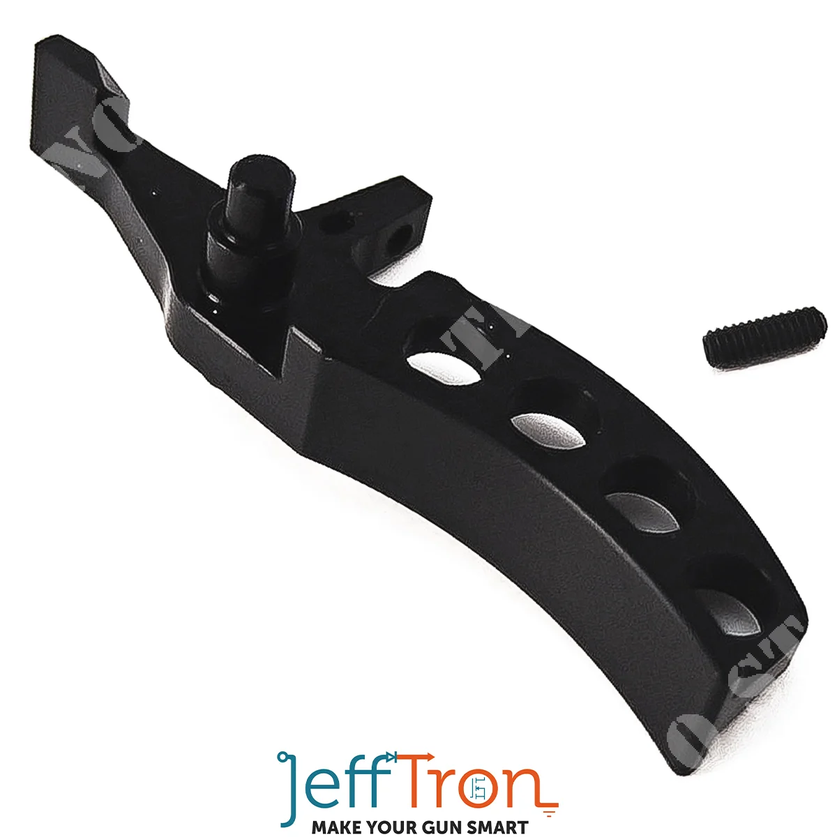 GATILLO CURVO LEVIATHAN CNC M4 NEGRO JEFFTRON (JT-CUR-BK)
