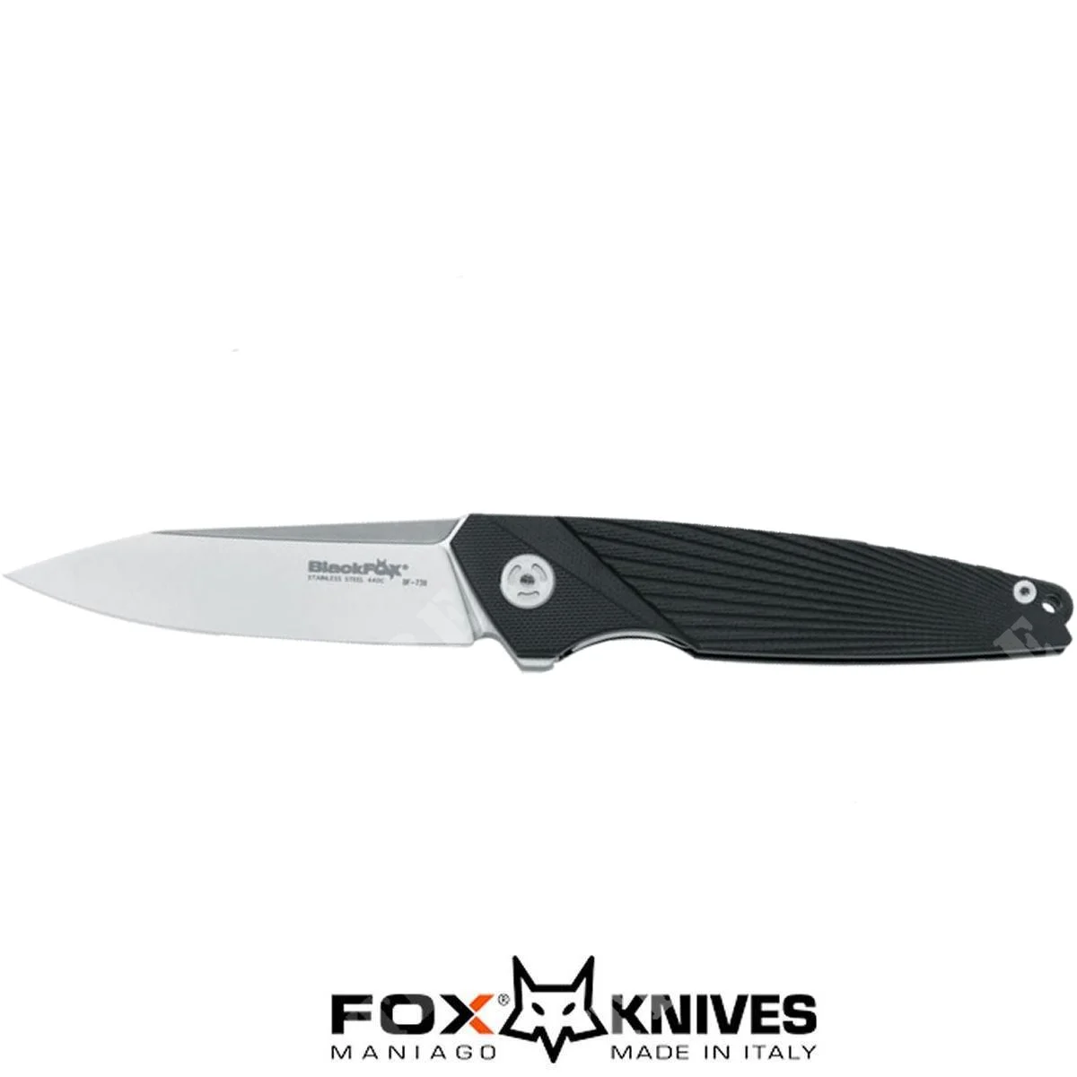 CUCHILLO METROPOLIS NEGRO CON HOJA DE SATINADO ZORRO NEGRO (BF-739)