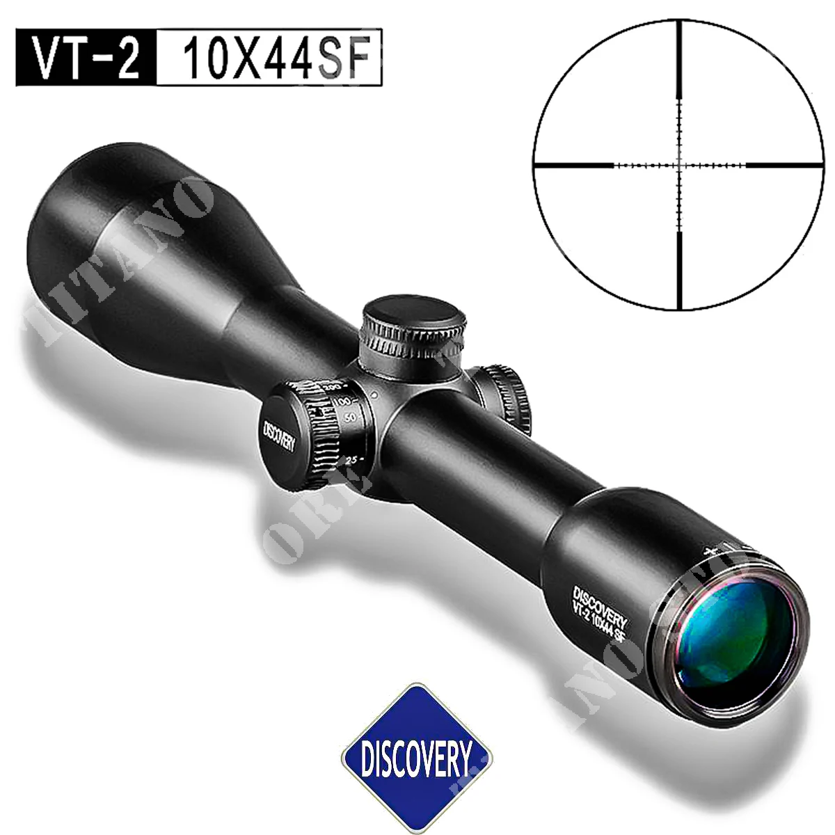 ÓPTICA DE DESCUBRIMIENTO VT2 10X44SF (DSC-VT-1-10X44SF-HMD)