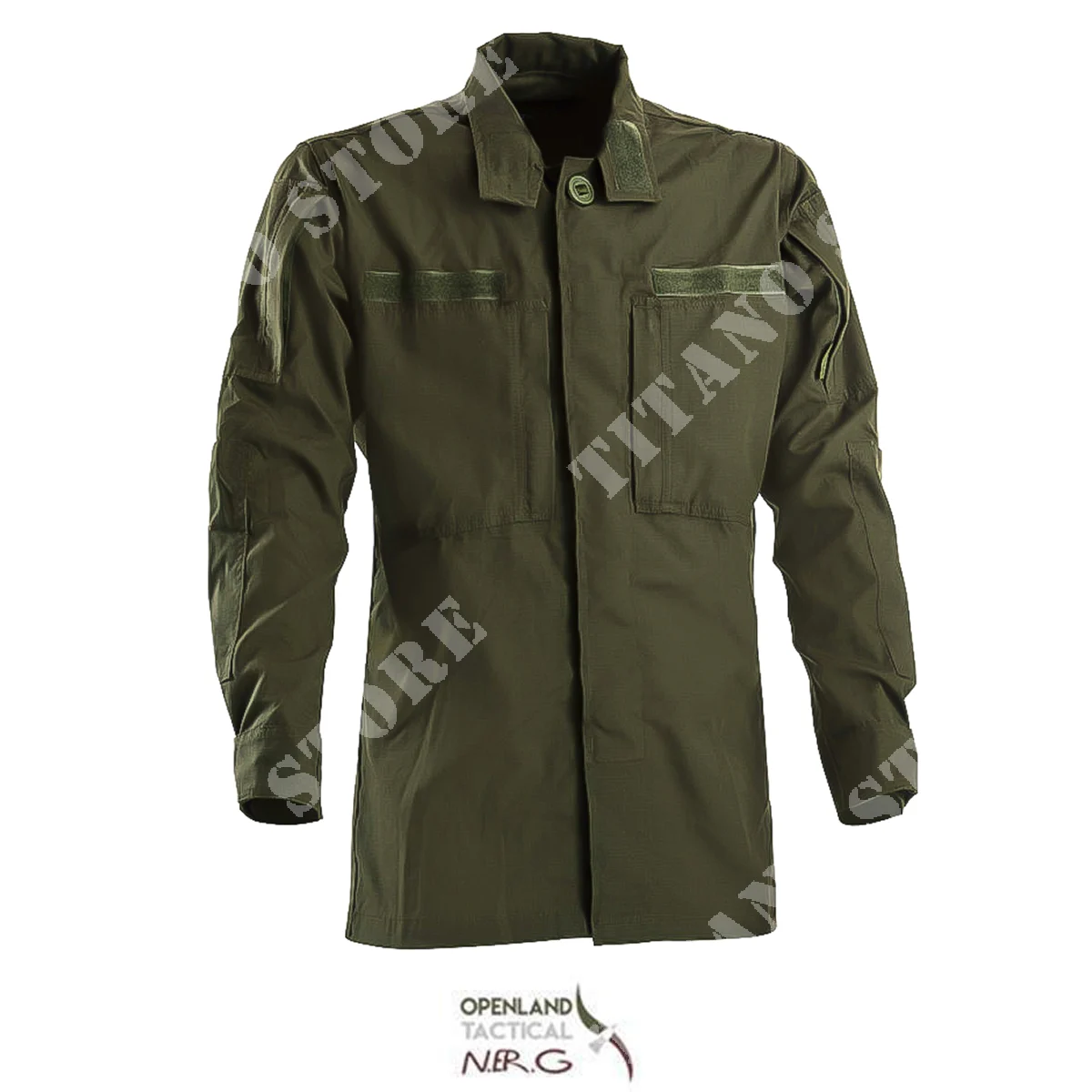 CHAQUETA CAMISA DE MANGA LARGA VERDE OPENLAND (OPT-3096LS 02)