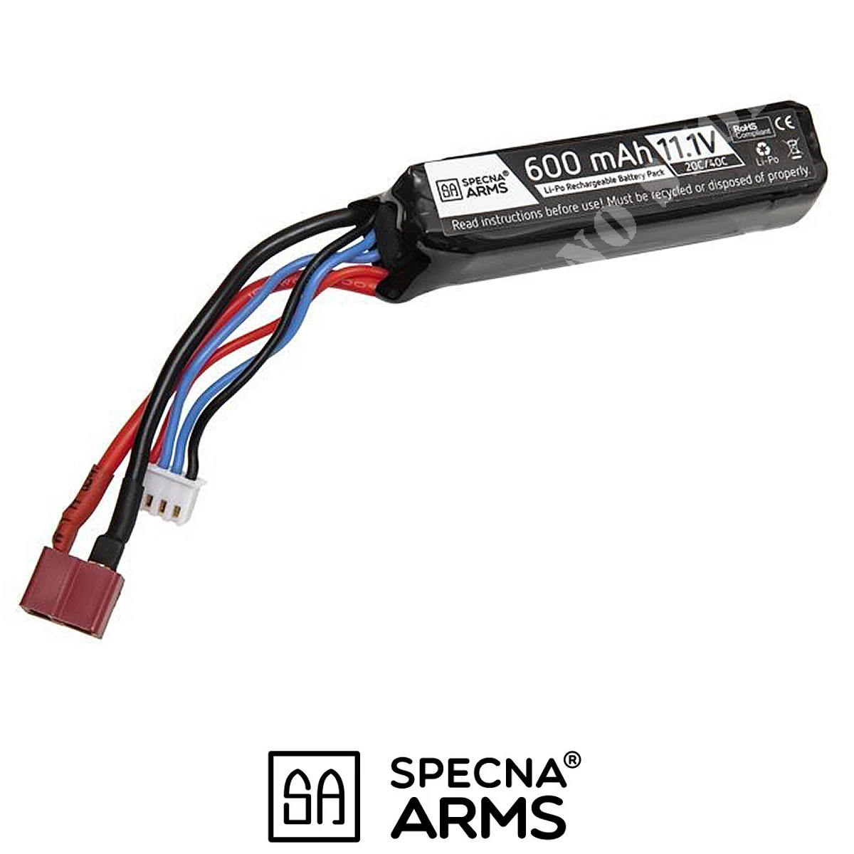 BATERÍA LIPO 11.1x600MAH 20/40C DEANS SPECNA ARMS (SPE-06-028188)
