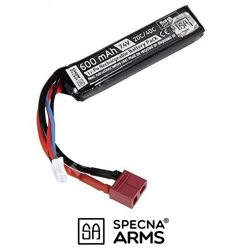 BATERÍA LIPO 7.4x600 MAH 20 / 40C DEANS SPECNA ARMS (SPE-06-026854)