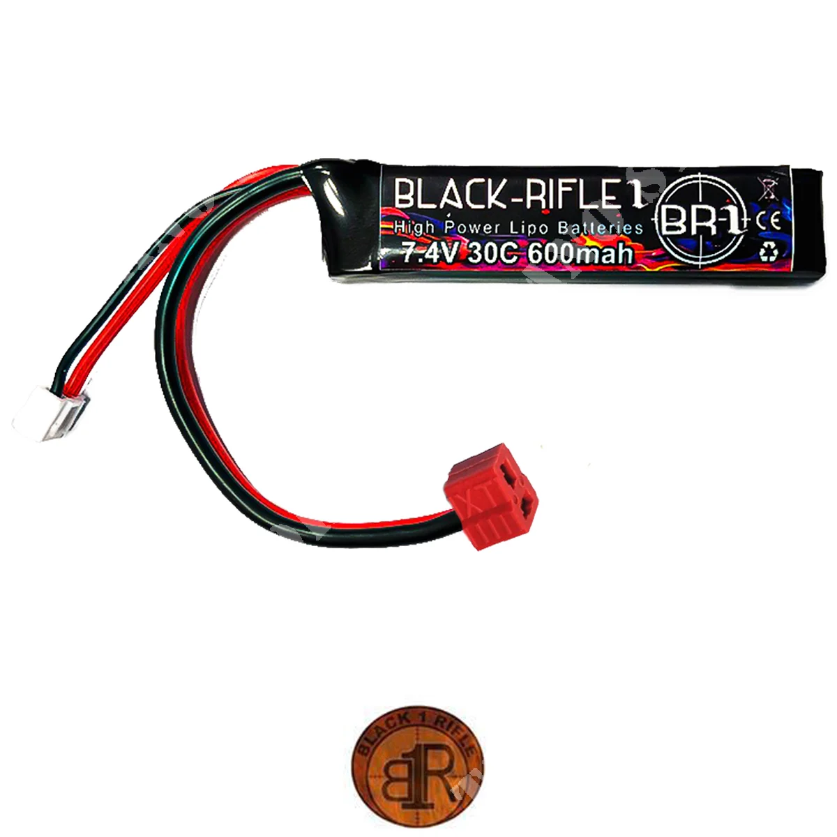 BATERIA LIPO 7,4x600mah 30C DEANS BR1 (BR7,4x600-30C-DEANS)