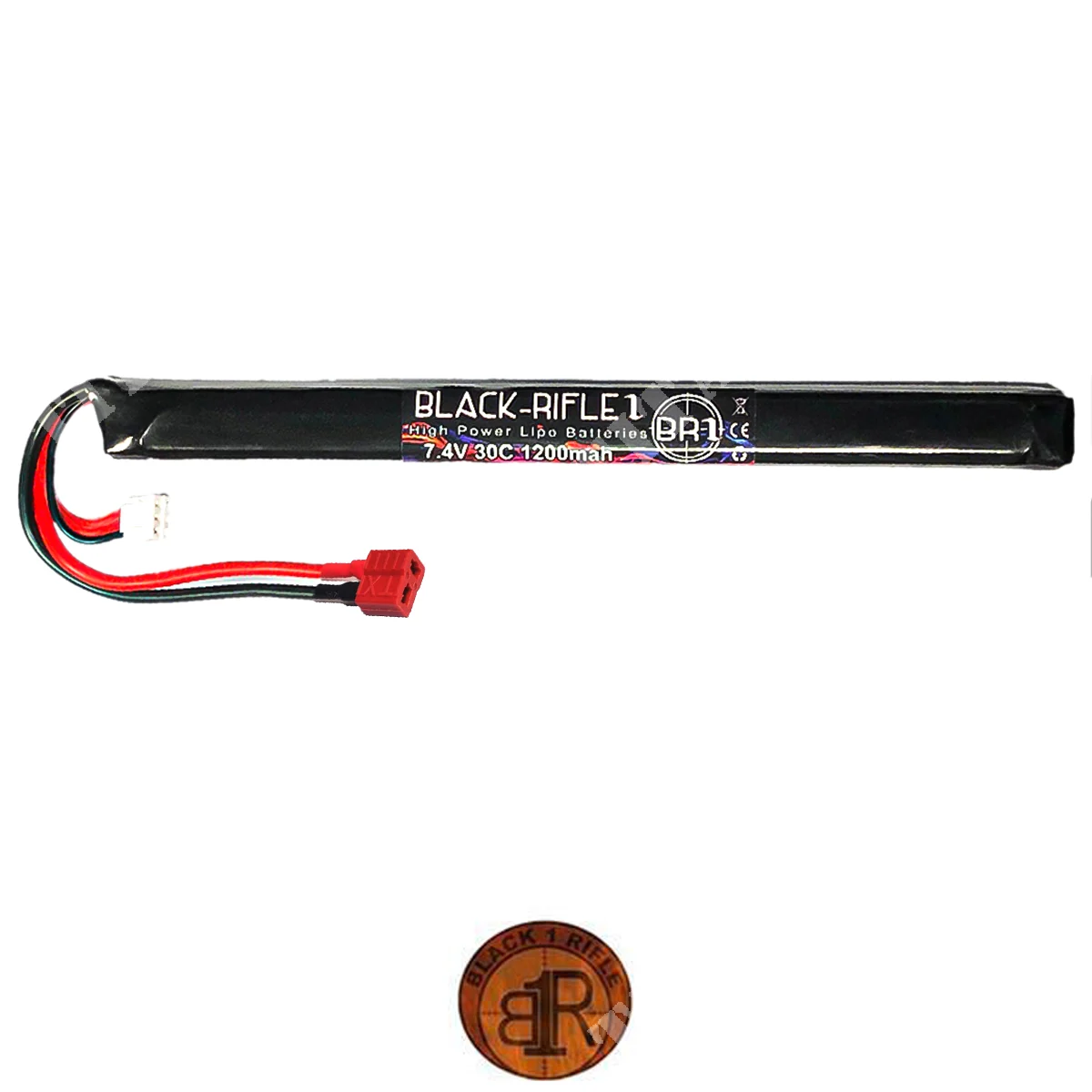 BATERÍA LIPO 7.4x1200 mah 30C DEANS BR1 (BR7,4x1200-30C-SAK-DEANS)