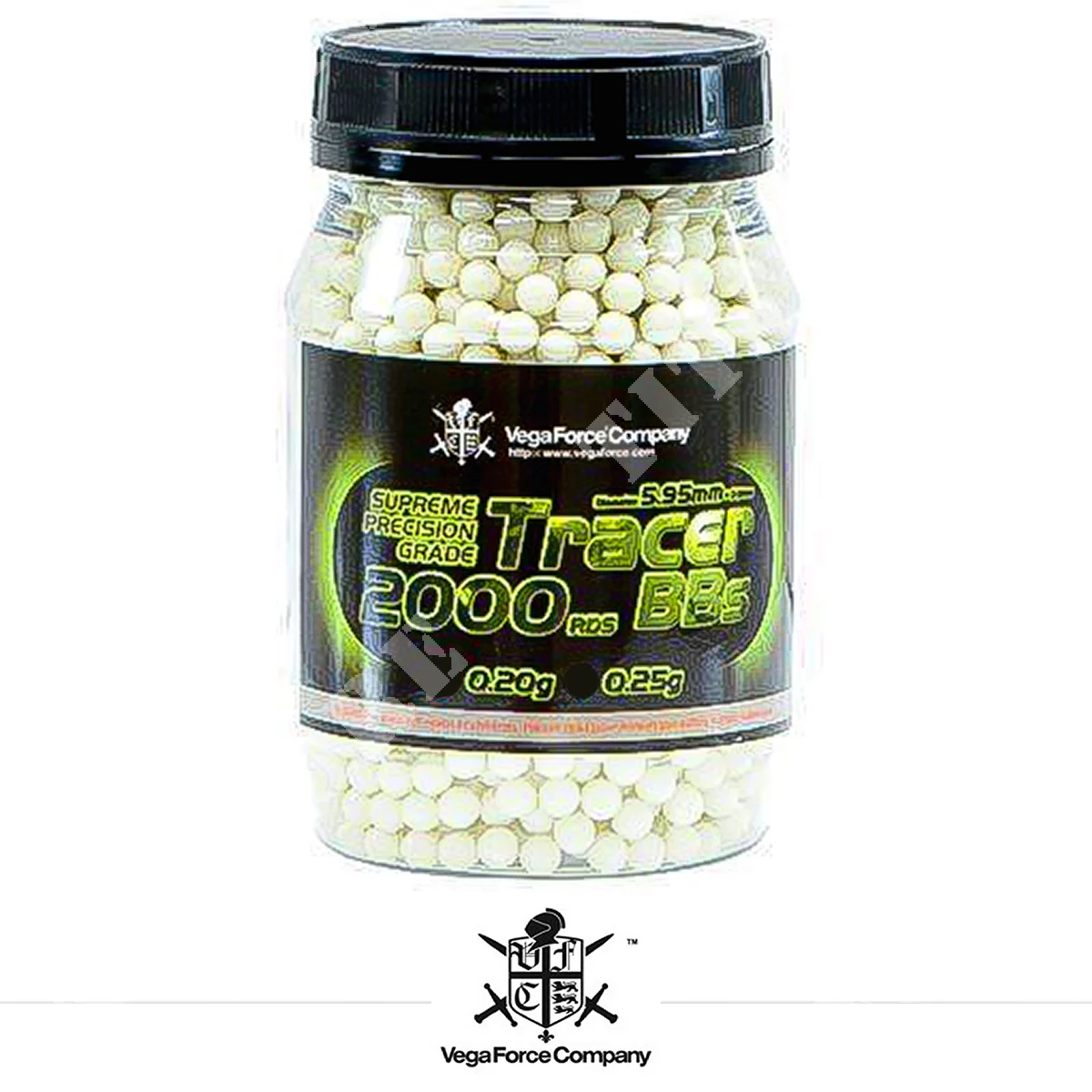 TIROS 0.20g VERDE FLUORESCENTE 2000BB EMBOTELLADO VFC (VF9-TBB-GR20)