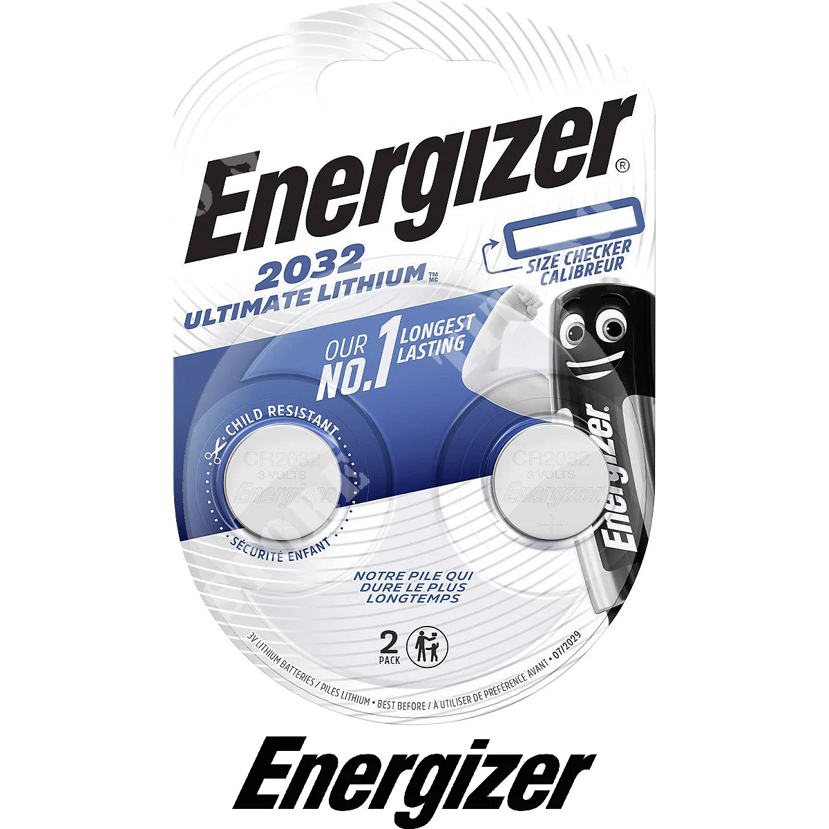 PAR DE BATERÍAS CR2032 ULTIMATE LITHIUM ENERGIZER (CR2032-ULT)