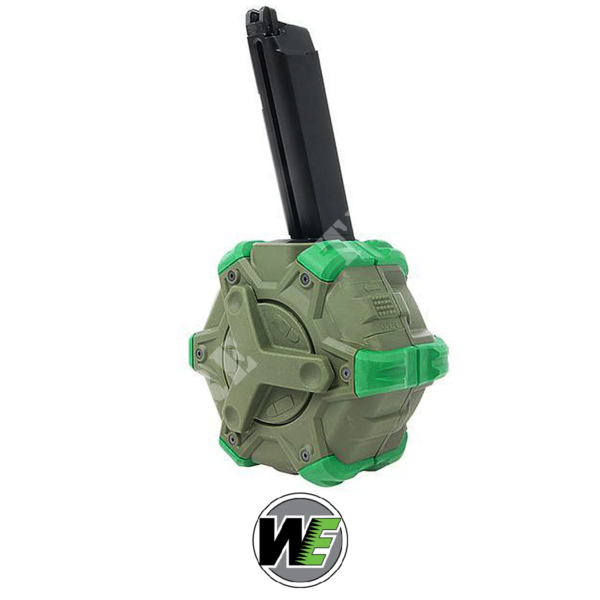 CARGADOR TAMBOR 350 RONDAS PARA PISTOLAS DE GAS G17 WE (WE-C015-DRUM)