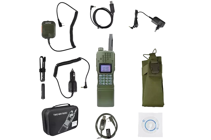 Kit completo de walkie talkie de doble banda (VHF/UHF) AN/AR-152 Baofeng