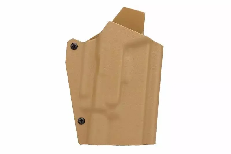 Funda ligera tipo Kydex para Glock + linterna X-400 Tan WOSPORT