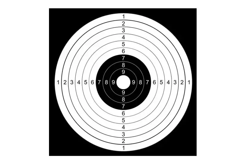 Juego de 100 dianas negras 14cm x14cm Wosport