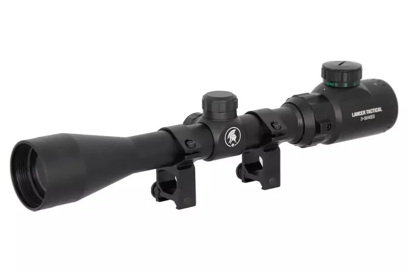 Visor Lancer Tactical 3-9 x 40 iluminado rojo y verde