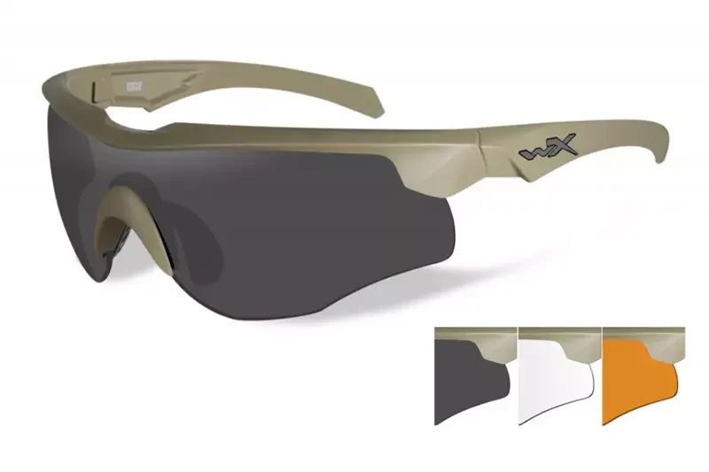 Gafas balísticas ROGUE Comm Tan 3 pantallas WILEY X