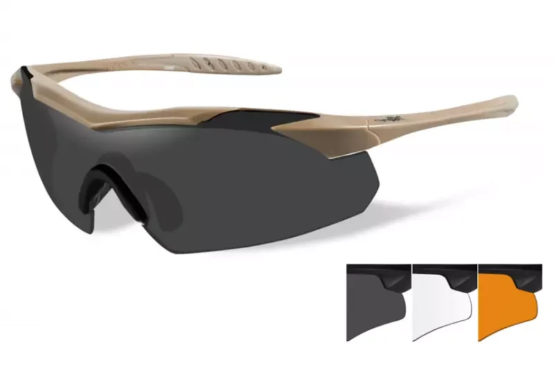 Gafas balísticas VAPOR 3 lentes Tan WILEY X