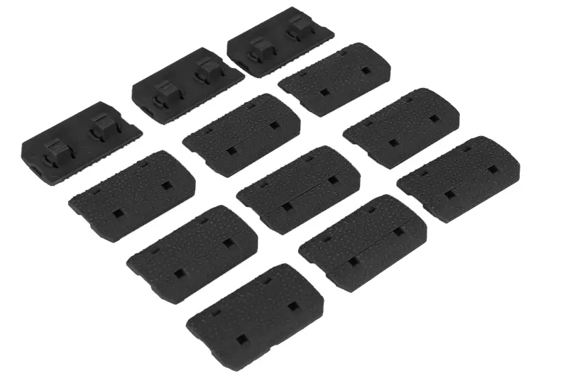 Paquete de 12 fundas de carril M-LOK Tipo 2 Negro MP