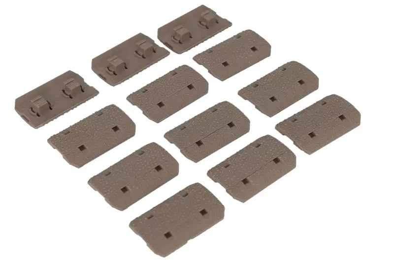 Paquete de 12 fundas de raíl M-LOK tipo 2 Desert MP