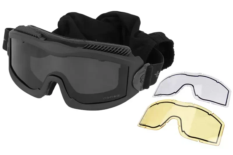 AERO Máscara Térmica Antivaho 3 Pantallas Negro Lancer Tactical