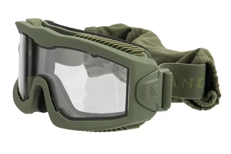AERO Máscara Térmica Antivaho Oliva / Transparente Lancer Tactical