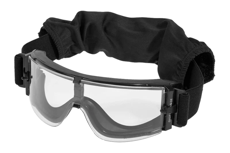 Máscara protectora negra Delta Tactics de 3 lentes