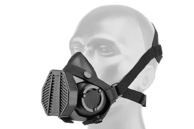 Máscara Respiratoria Táctica Especial Maniquí Negro WOSPORT