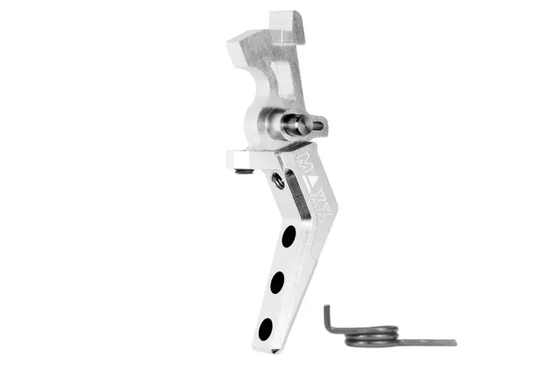 Gatillo de aluminio CNC SPEED para M4 Style A Silver Maxx Model