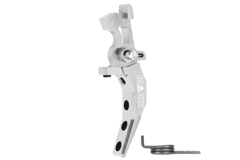 Gatillo de aluminio CNC SPEED para M4 Style C Silver Maxx Model